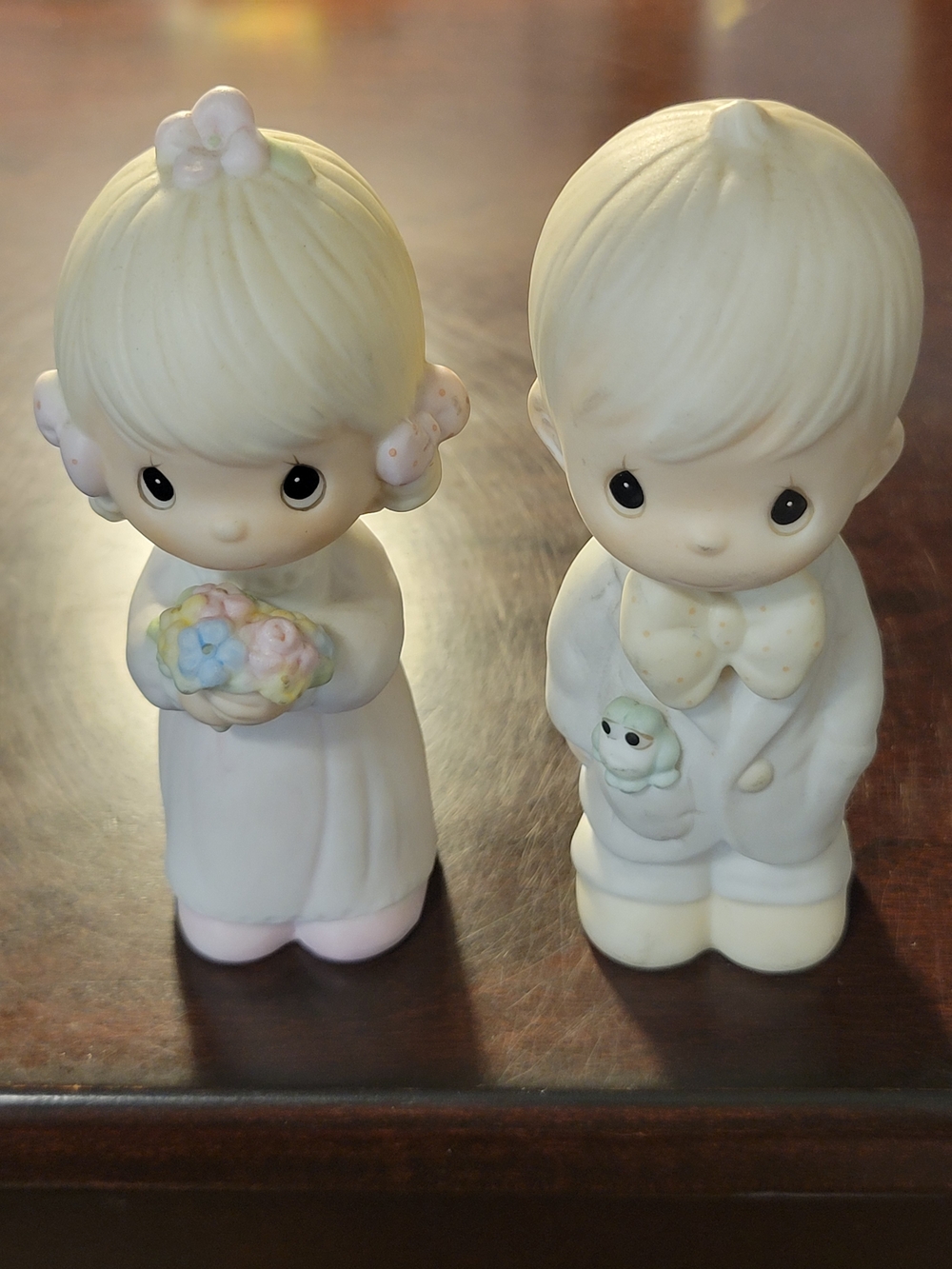 Precious Moments Best Man & Brides Maid, 1983 Porcelain